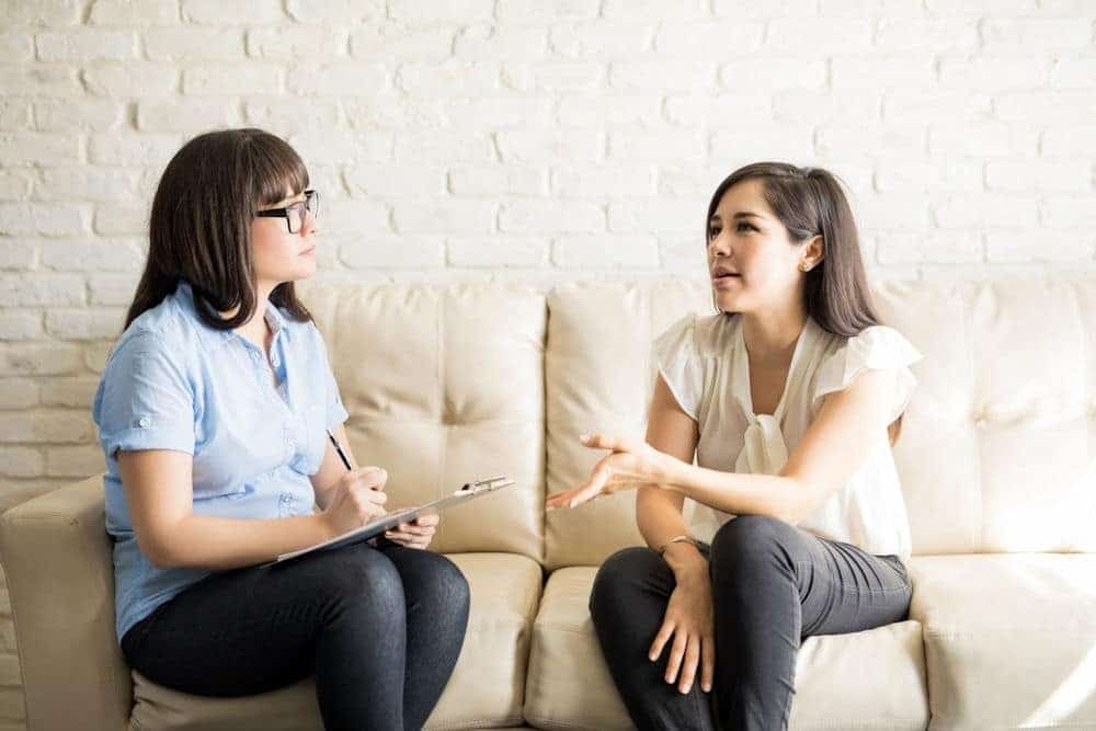 young woman interviewing for job