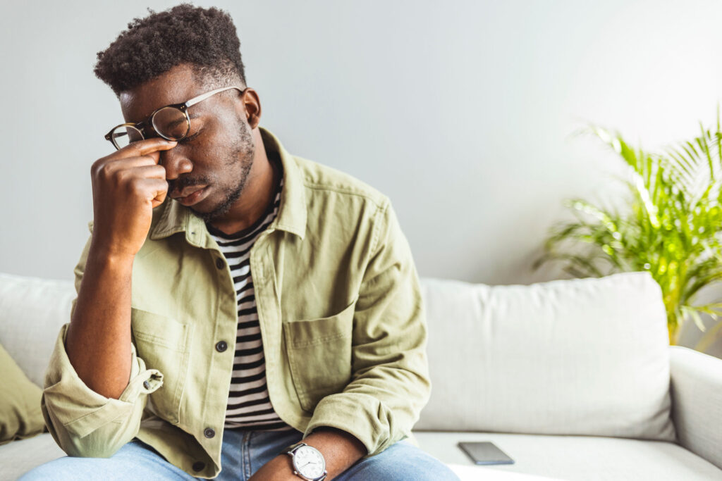 man suffering from methadone addiction