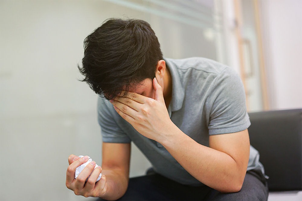 man with alcohol use disorder